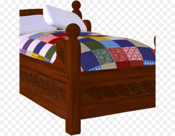 Кровать на прозрачном фоне