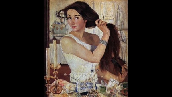 Зинаида Евгеньевна Серебрякова за туалетом. Автопортрет