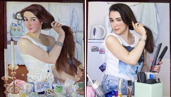 Зинаида Евгеньевна Серебрякова за туалетом. Автопортрет