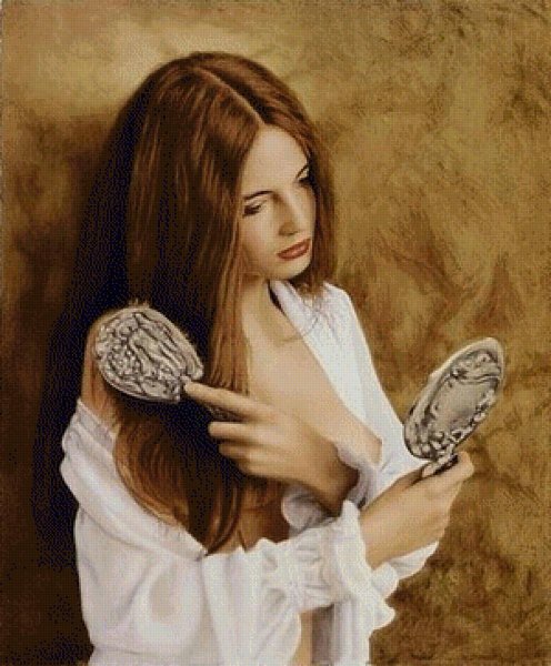 Зинаида Серебрякова за туалетом автопортрет.1909