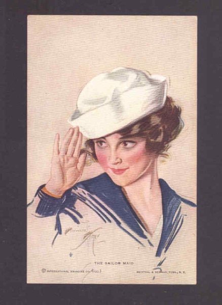 Девушка в матроске - ретро