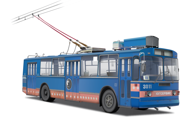 Троллейбус ЗИУ вектор