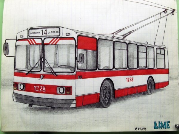 3д модель троллейбуса Тролза