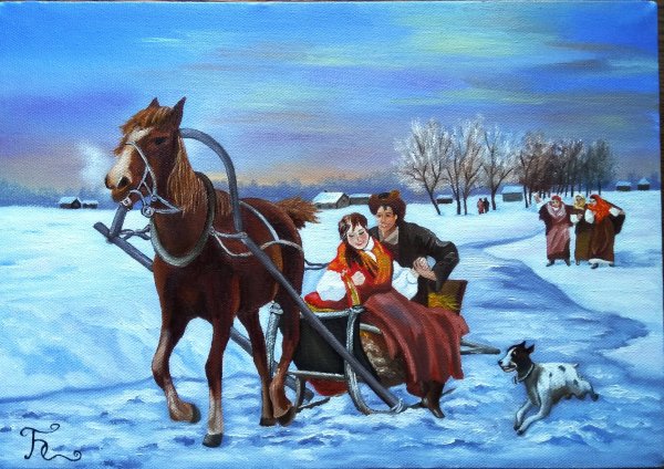 Тройка в санях