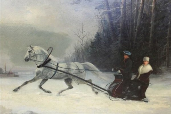 Н.Е. сверчков "Николай i в санях"