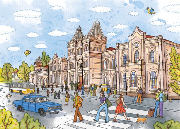 Мультяшный город