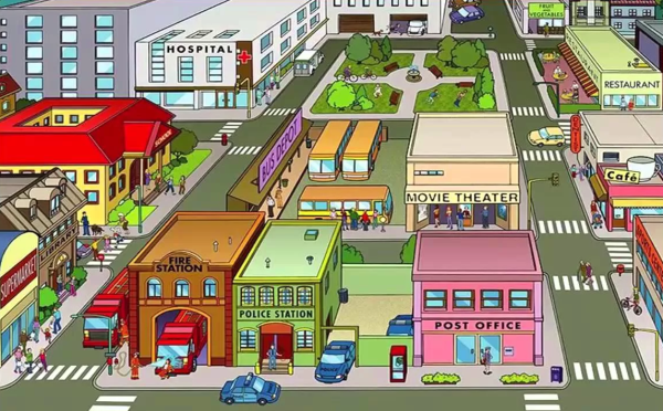 Мультяшный город