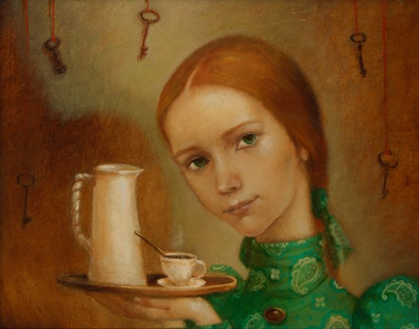 Дама с чашкой кофе