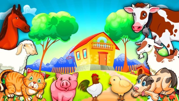 Сюжетная картина на ферме