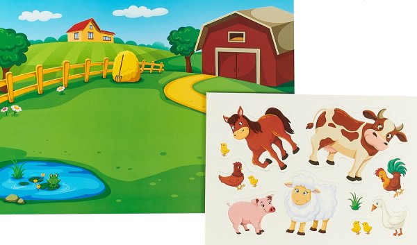 Пазл напольный "весёлая ферма" русский стиль 02503 53503