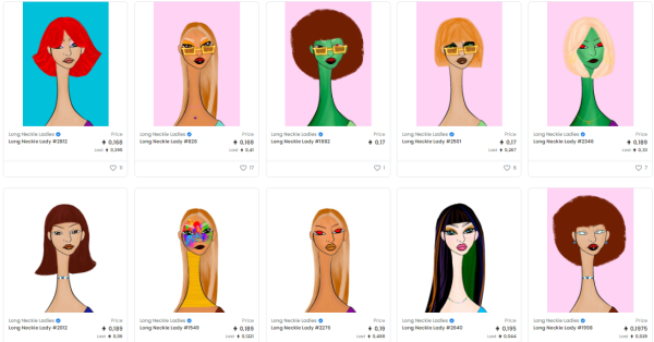 Длинная шея рисунок