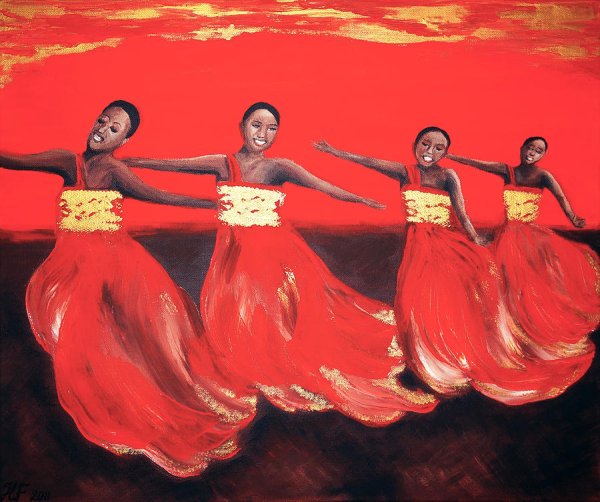 Картина Танцующие красные