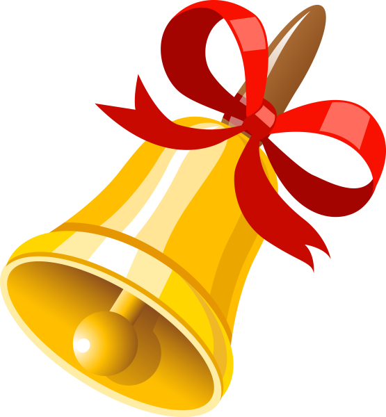 Школьный колокольчик на прозрачном фоне