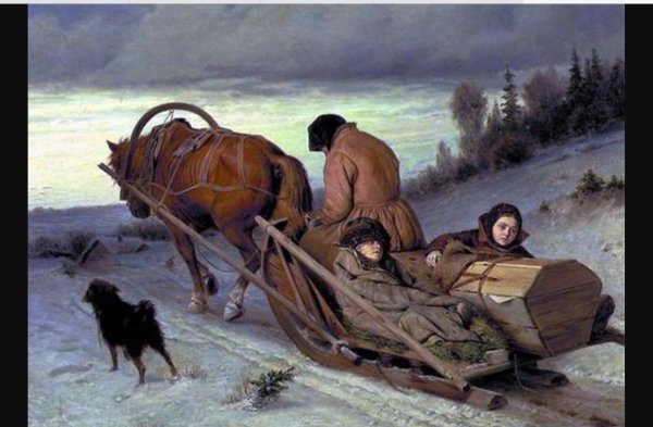 В.Перов. Тройка. Ученики-мастеровые везут воду. 1866