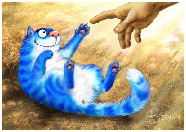 Спящий кот иллюстрация