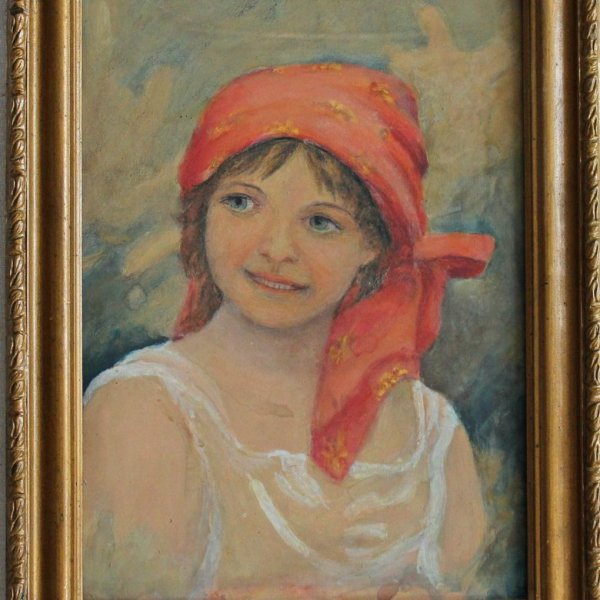  К. Петров-Водкин – «девушка в Красном платке (работница)