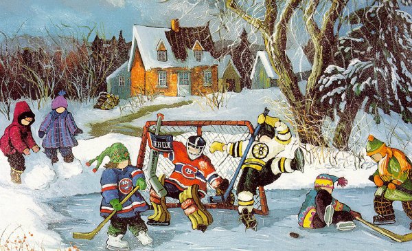 Зимние забавы хоккей