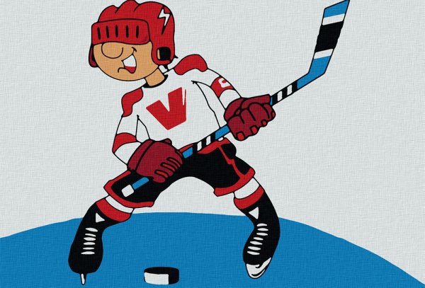 Картина хоккеист