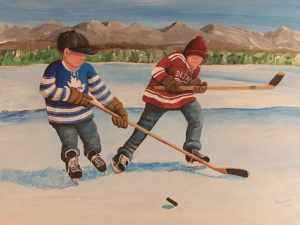 Спорт хоккей живопись