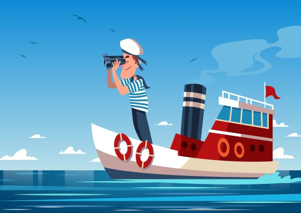 Моряк иллюстрация