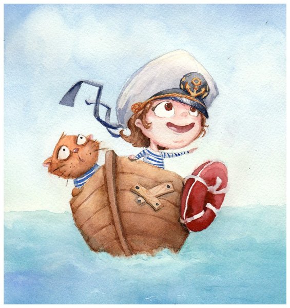 Детские иллюстрации акварелью