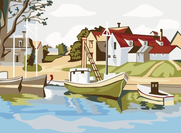 Лодка у причала по номерам