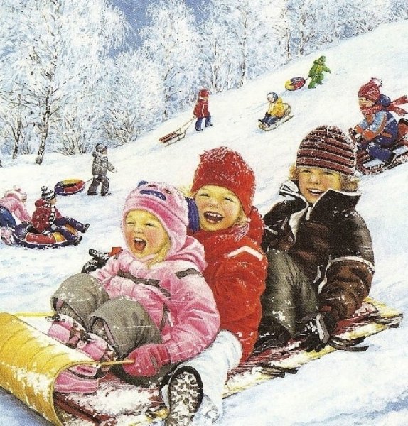 Картина зима для детей