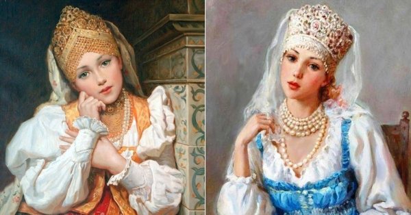 Портрет крестьянки в кокошнике