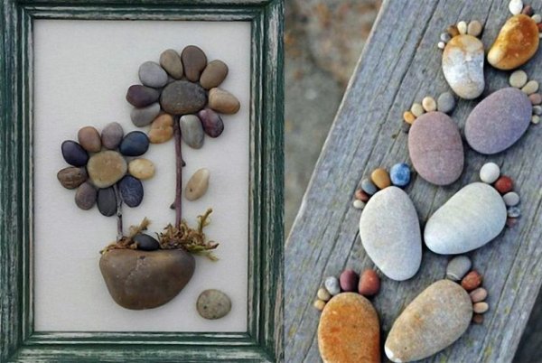 Панно из морских камней