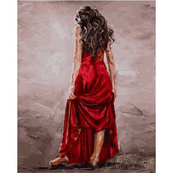 Красное платье живопись