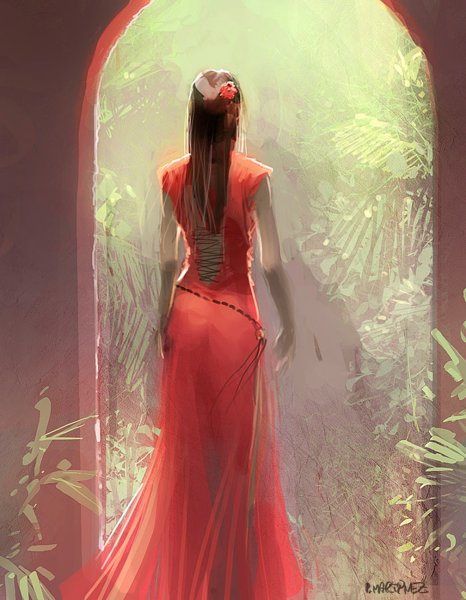 Девушка в платье фэнтези
