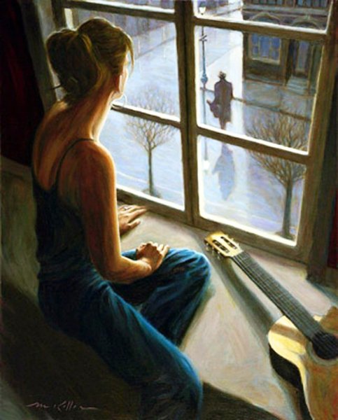 Мужчина и женщина у окна