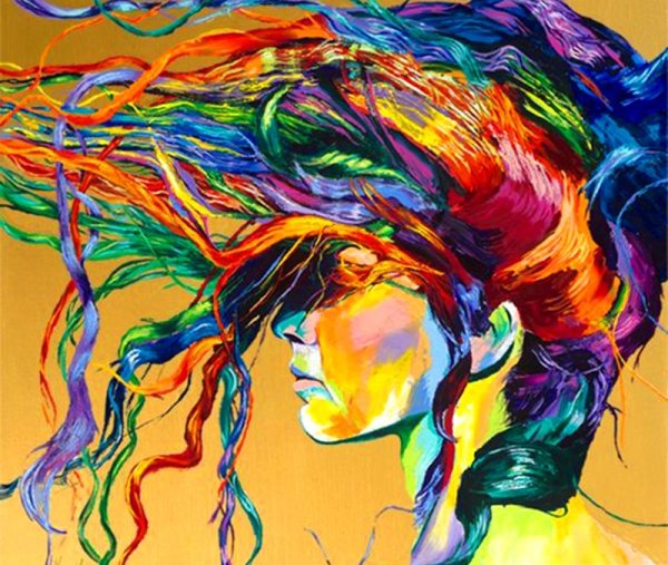 Картина по номерам Радужная девушка