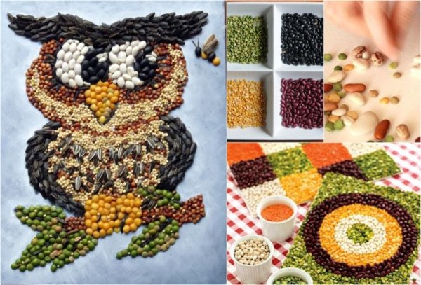 Сова из крупы поделка