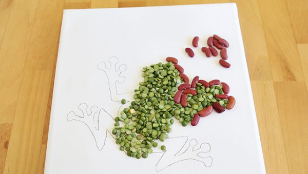 Поделки с фасолью для малышей