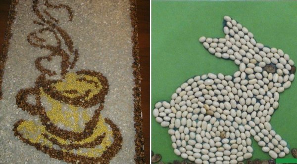 Выкладывание из круп