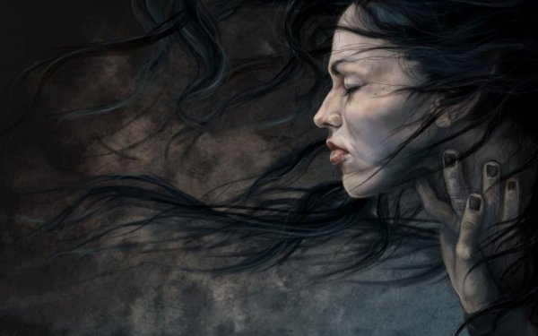 Девушка плачет арт