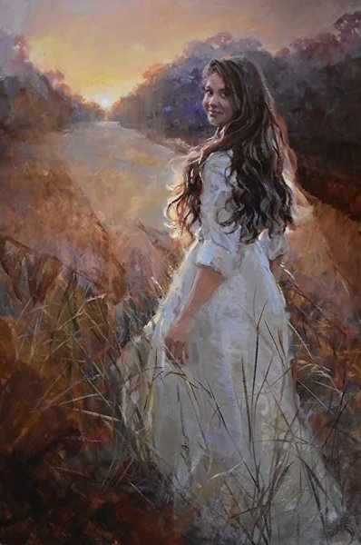 Тургеневская девушка художник АН Хи