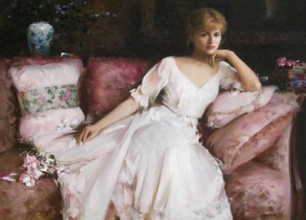 Тургеневская девушка художник АН Хи