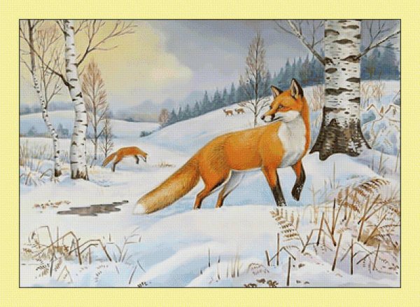 Пейзаж с лисичкой