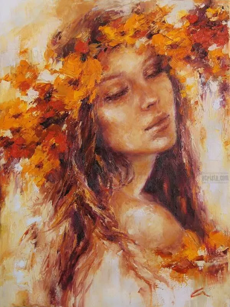 Художник Михаил и Инесса Гармаш осень