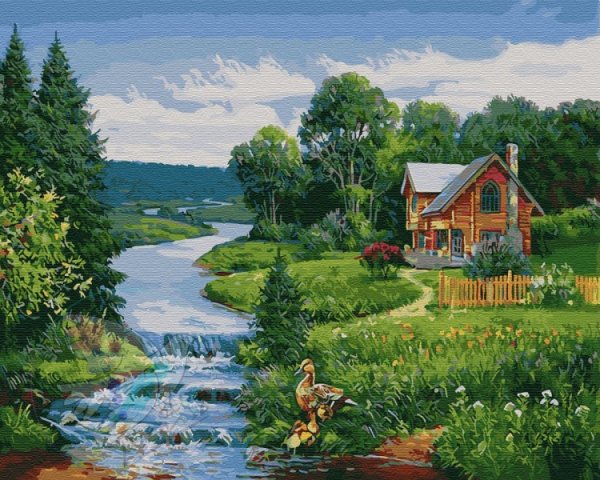 Пейзаж с домиком