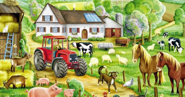 56003 Большая ферма, 100дет (6шт/кор), Schmidt