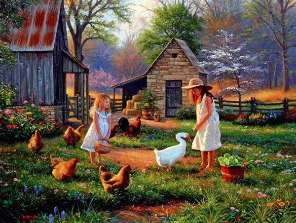 Художник Mark Keathley деревенская жизнь