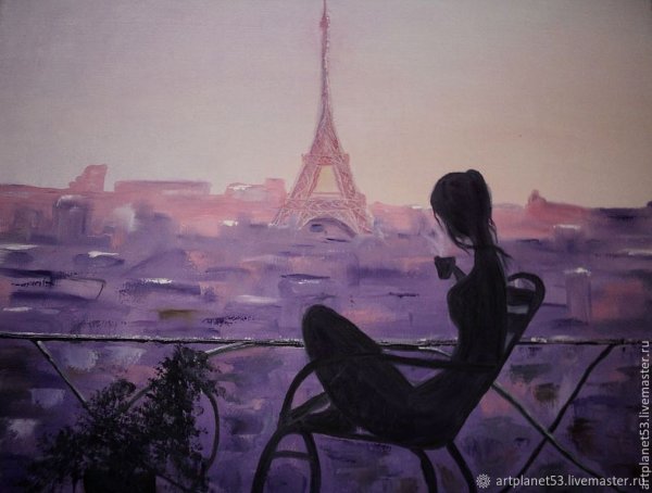 Вечер в Париже картина