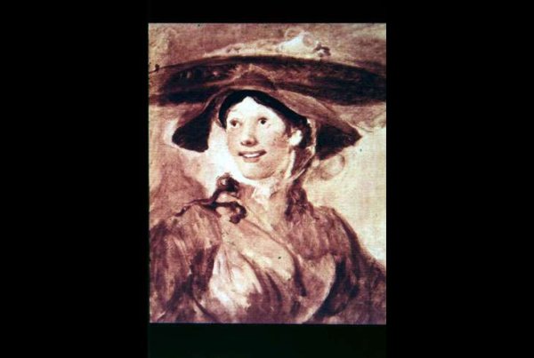 Картина девушка с креветками