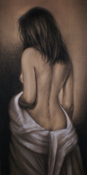 Картина женщина со спины