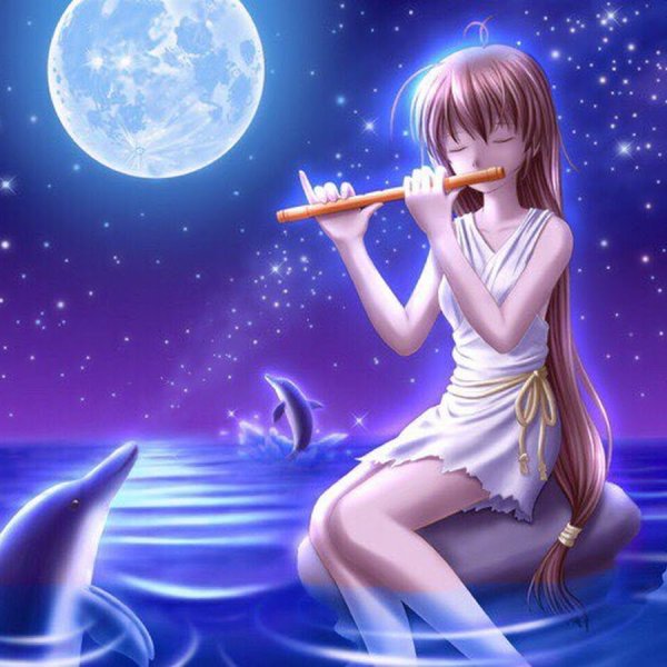 Аниме девочка с флейтой