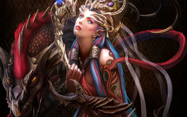 Женщина дракон арт
