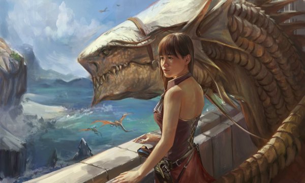 Девушка и дракон фэнтези